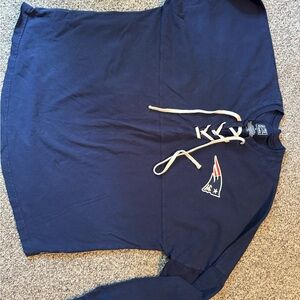 Fanatics Navy Lace-Up Sweatshirt